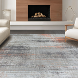Ultra Soft Area Rug, Non Slip, Stain Resistant, Washable Area Rugs for Living Room, Bedroom, Rustic Minimalist Pattern Exploration(Gray)