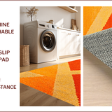 Ultra Soft Area Rug, Non Slip, Stain Resistant, Washable Area Rugs for Living Room, Bedroom, Durable Modern Orange Entryway Accent Carpet(Orange)
