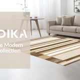 Ultra Soft Area Rug, Non Slip, Stain Resistant, Washable Area Rugs for Living Room, Bedroom, Rustic Neutral Border Motif(Beige)