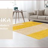 Ultra Soft Area Rug, Non Slip, Stain Resistant, Washable Area Rugs for Living Room, Bedroom, Modern Eclectic Entryway Stain-Resistant Carpet(Yellow)