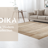 Ultra Soft Area Rug, Non Slip, Stain Resistant, Washable Area Rugs for Living Room, Bedroom, Sophisticated Minimalist Linear Style(Beige)