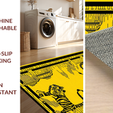 Ultra Soft Area Rug, Non Slip, Stain Resistant, Washable Area Rugs for Living Room, Bedroom, Artistic Yellow Animal Motif(Yellow)