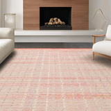 Ultra Soft Area Rug, Non Slip, Stain Resistant, Washable Area Rugs for Living Room, Bedroom, Bow Motif Carpet with Playful Uno Reverse Icon in Pink Palette(Pink)