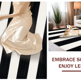 Ultra Soft Area Rug, Non Slip, Stain Resistant, Washable Area Rugs for Living Room, Bedroom, Stylish Abstract Tiled Arrangement(Black)