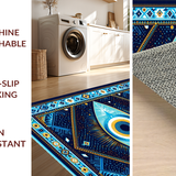 Ethnic Blue Toned Medallion Design(Blue)