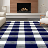 Rustic Coastal Blue Checkered Style(Blue)