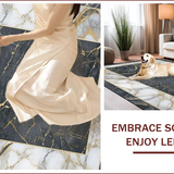 Ultra Soft Area Rug, Non Slip, Stain Resistant, Washable Area Rugs for Living Room, Bedroom, Contemporary Abstract Gold Patterning(Gray)