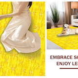 Ultra Soft Area Rug, Non Slip, Stain Resistant, Washable Area Rugs for Living Room, Bedroom, Playful Soft Shaggy Texture(Yellow)