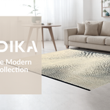 Ultra Soft Area Rug, Non Slip, Stain Resistant, Washable Area Rugs for Living Room, Bedroom, Striking Charcoal Animal Design(Beige)