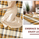 Ultra Soft Area Rug, Non Slip, Stain Resistant, Washable Area Rugs for Living Room, Bedroom, Stylish Non-Shed Plaid Reading Nook(Beige)