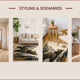 Ultra Soft Area Rug, Non Slip, Stain Resistant, Washable Area Rugs for Living Room, Bedroom, Cozy Log Cabin Decor Accents(Beige)