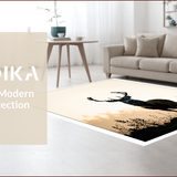 Ultra Soft Area Rug, Non Slip, Stain Resistant, Washable Area Rugs for Living Room, Bedroom, Faux Deer Fur Shaggy(Beige)
