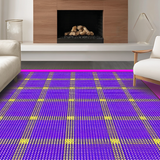 Ultra Soft Area Rug, Non Slip, Stain Resistant, Washable Area Rugs for Living Room, Bedroom, Fun Dynamic Mosaic Visual Appeal(Purple)