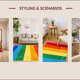 Ultra Soft Area Rug, Non Slip, Stain Resistant, Washable Area Rugs for Living Room, Bedroom, Colorful Kids Room Non-Slip Play Area Carpet(Red)