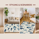 Playful Blue and Brown Design(Beige)