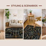 Elegant Gold Abstract Design(Black)