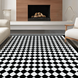 Contemporary Black and White Checkerboard(Black)