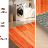 Ultra Soft Area Rug, Non Slip, Stain Resistant, Washable Area Rugs for Living Room, Bedroom, Rustic Short Pile Elegance(Orange)