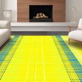 Ultra Soft Area Rug, Non Slip, Stain Resistant, Washable Area Rugs for Living Room, Bedroom, Radiant Decorative Wave Composition(Yellow)