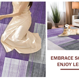 Ultra Soft Area Rug, Non Slip, Stain Resistant, Washable Area Rugs for Living Room, Bedroom, Stylish Geometric Color Fusion(Purple)