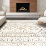Ultra Soft Area Rug, Non Slip, Stain Resistant, Washable Area Rugs for Living Room, Bedroom, Serene Creamy Minimalist Aesthetic(Beige)