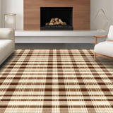 Ultra Soft Area Rug, Non Slip, Stain Resistant, Washable Area Rugs for Living Room, Bedroom, Sophisticated Warm Tones Geometry(Beige)