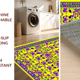 Ultra Soft Area Rug, Non Slip, Stain Resistant, Washable Area Rugs for Living Room, Bedroom, Striking Yellow Carnival Theme(Yellow)
