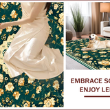 Ultra Soft Area Rug, Non Slip, Stain Resistant, Washable Area Rugs for Living Room, Bedroom, Distressed Dark Green Bedroom Vintage Accent Rug(Green)