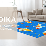 Dynamic Koi Artwork with Fluid Motion(Blue)