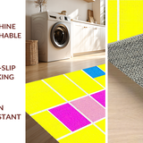 Ultra Soft Area Rug, Non Slip, Stain Resistant, Washable Area Rugs for Living Room, Bedroom, Artful Kid-Friendly Decorative Experience(Yellow)