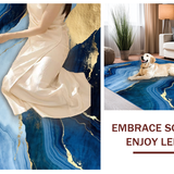 Striking Mixed Media Decorative Touch(Blue)