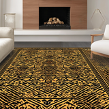 Ultra Soft Area Rug, Non Slip, Stain Resistant, Washable Area Rugs for Living Room, Bedroom, Luxurious Shaggy Cheetah Aesthetic(Black)
