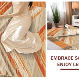 Ultra Soft Area Rug, Non Slip, Stain Resistant, Washable Area Rugs for Living Room, Bedroom, Elegant Modern Abstract Pattern(Orange)