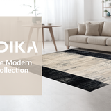 Ultra Soft Area Rug, Non Slip, Stain Resistant, Washable Area Rugs for Living Room, Bedroom, Trendy Minimalist Geometric Checkers(Gray)