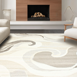 Elegant High Low Abstract Swirls(Beige)