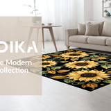 Chic Yellow Floral Aesthetic(Black)