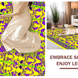 Ultra Soft Area Rug, Non Slip, Stain Resistant, Washable Area Rugs for Living Room, Bedroom, Striking Yellow Carnival Theme(Yellow)