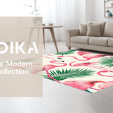 Ultra Soft Area Rug, Non Slip, Stain Resistant, Washable Area Rugs for Living Room, Bedroom, Lively Garden-Inspired Color Palette(White)