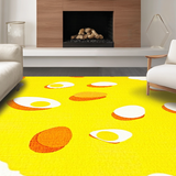 Ultra Soft Area Rug, Non Slip, Stain Resistant, Washable Area Rugs for Living Room, Bedroom, Playful Contemporary Art Piece(Yellow)