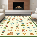 Ultra Soft Area Rug, Non Slip, Stain Resistant, Washable Area Rugs for Living Room, Bedroom, Gentle Beige Circle Educational Play(Brown)