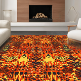 Ultra Soft Area Rug, Non Slip, Stain Resistant, Washable Area Rugs for Living Room, Bedroom, Chic Playful Animal Theme(Orange)