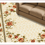 Ultra Soft Area Rug, Non Slip, Stain Resistant, Washable Area Rugs for Living Room, Bedroom, Neutral Floral Large Yoga Space Non-Slip Carpet(Beige)