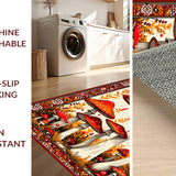 Charming Earthy Toned Mushroom Motif(Red)