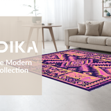 Ultra Soft Area Rug, Non Slip, Stain Resistant, Washable Area Rugs for Living Room, Bedroom, Striking Purple and Pink Visual Harmony(Purple)