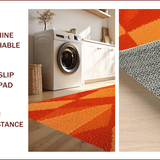 Ultra Soft Area Rug, Non Slip, Stain Resistant, Washable Area Rugs for Living Room, Bedroom, Modern Abstract Geometric Non-Slip Living Room(Orange)