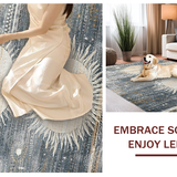 Ultra Soft Area Rug, Non Slip, Stain Resistant, Washable Area Rugs for Living Room, Bedroom, Rustic Mystic Tidal Patterns(Blue)