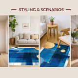 Elegant Stained Glass Inspired Motif(Blue)