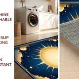 Ultra Soft Area Rug, Non Slip, Stain Resistant, Washable Area Rugs for Living Room, Bedroom, Dreamy Pastel Cosmic Imagery(Gold)