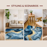 Dynamic Blue and Gold Layers(Blue)