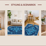 Ultra Soft Area Rug, Non Slip, Stain Resistant, Washable Area Rugs for Living Room, Bedroom, Versatile Boys Bedroom High Traffic Area Rug(Blue)